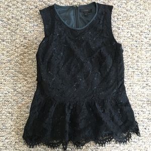 Jcrew lace peplum top